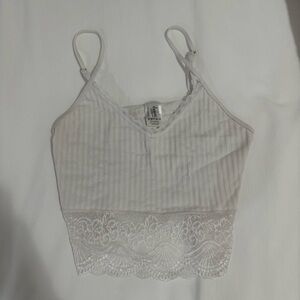 White lace tank top